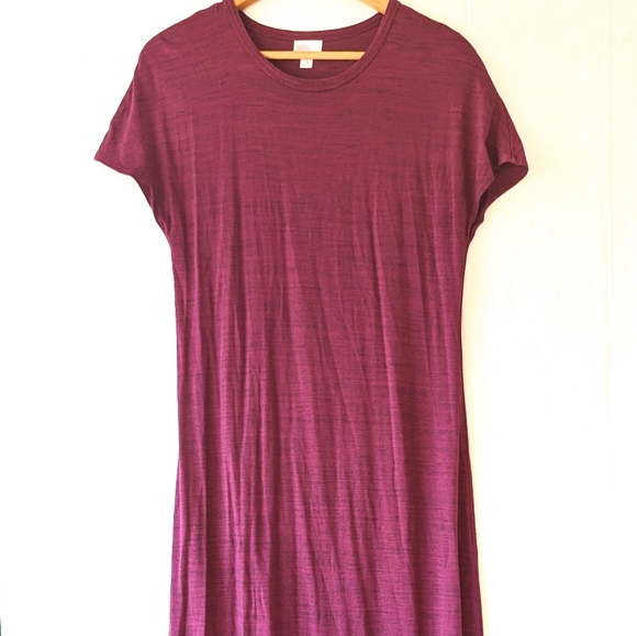 LULAROE Maria heathered purple maxi dress modest conservative - Picture 7 of 10
